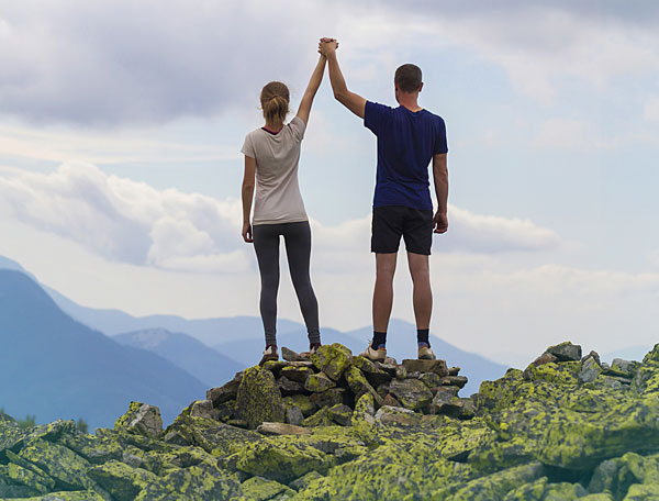 people-mountain-top polyprenols, active life style, sports, athletes, healthy cells, young, fast running